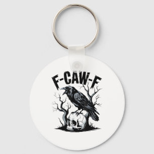 Porte-clés Halloween F-Caw-F Oiseau Corbeau Femmes Hommes Rét
