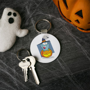 Porte-clés Halloween fantôme en sorcière Éffrayante Citrouill