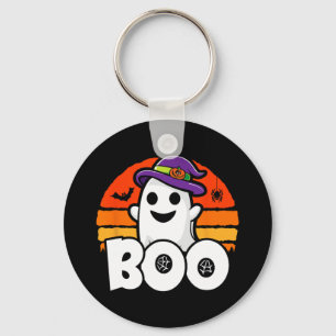 Porte-clés Halloween - Jolie sorcière fantôme - Boo - Drôle H
