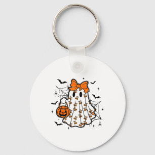 Porte-clés Halloween Lace Ghost Coquette Bow Citrouille Éffra