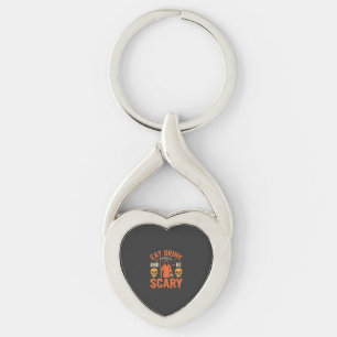 Porte-clés Halloween Manger Boire Être Effrayant Reaper Desig