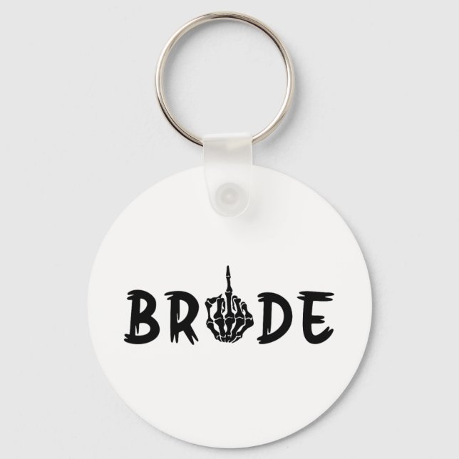 Porte-clés Halloween mariée Mariage Groom Skeleton jusqu'à la (Recto)
