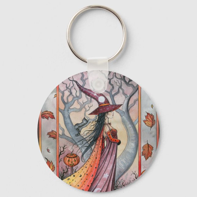 Porte-clés Halloween Mystic Witch par Molly Harrison (Recto)
