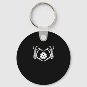 Porte-clés Halloween Pickle Skeleton Mains de coeur