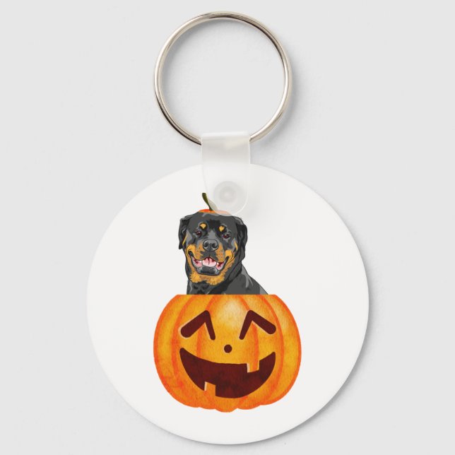 Porte-clés Halloween Rottweiler (Recto)
