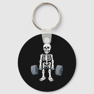 Porte-clés Halloween Skeleton Deadlift Fitness Fun Fitness Po