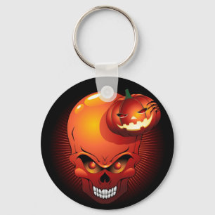 Porte-clés Halloween Skull and Pumpkin  