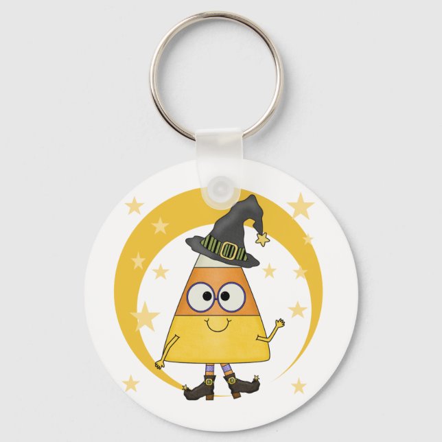 Porte-clés Halloween sorcière de maïs de bonbons (Recto)