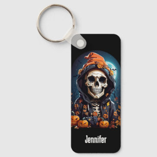 Porte-clés Halloween squelette déplaisant