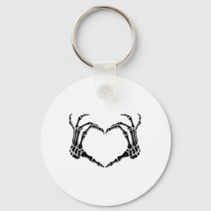 Porte-clés Halloween Squelette Mains de coeur