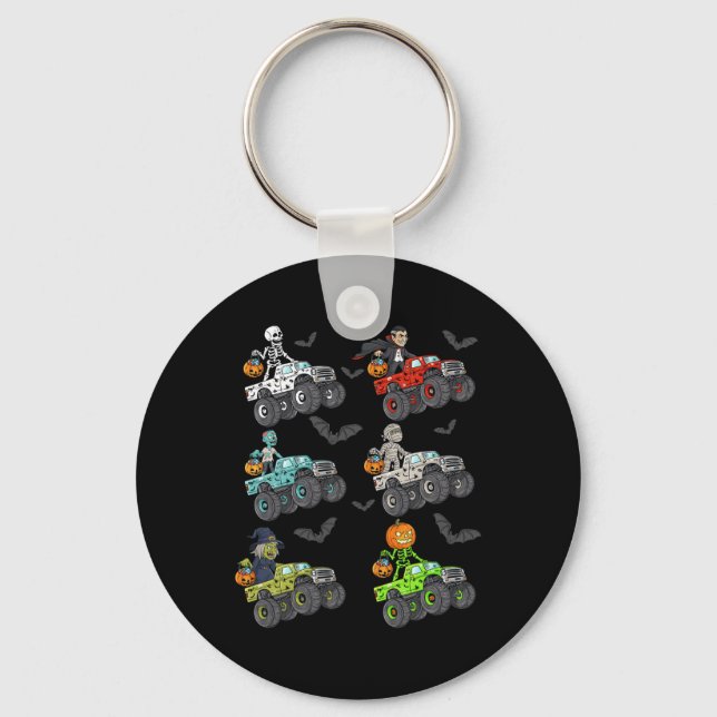 Porte-clés Halloween Squelette Zombie équitation Monster Cami (Recto)