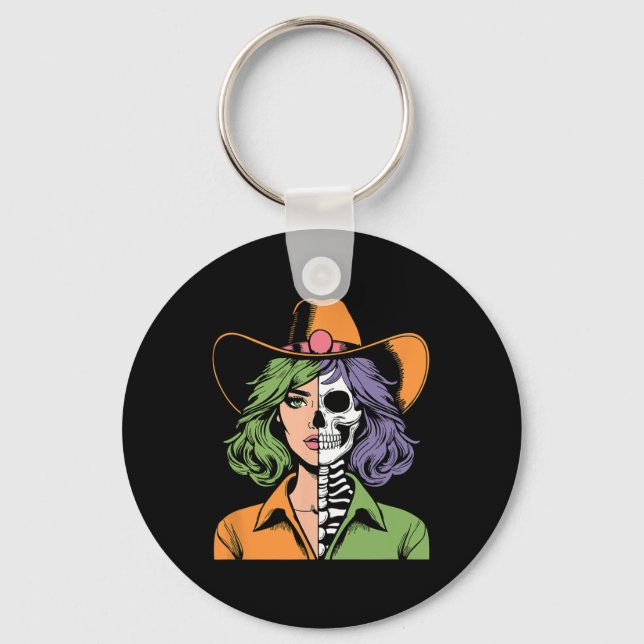 Porte-clés Halloween squelettique (Recto)