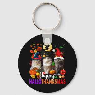 Porte-clés Halloween Thanksgiving Noël Joyeux Hallomerci