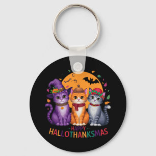 Porte-clés Halloween Thanksgiving Noël Joyeux Hallomerci