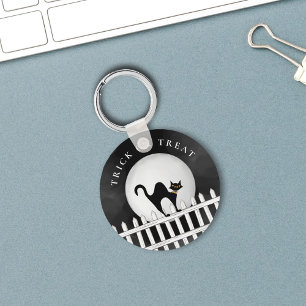 Porte-clés Halloween Trick Or Treat Spooky Scary Black Cat