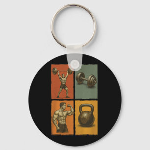 Porte-clés Haltères de musculation de gym de musculation vint