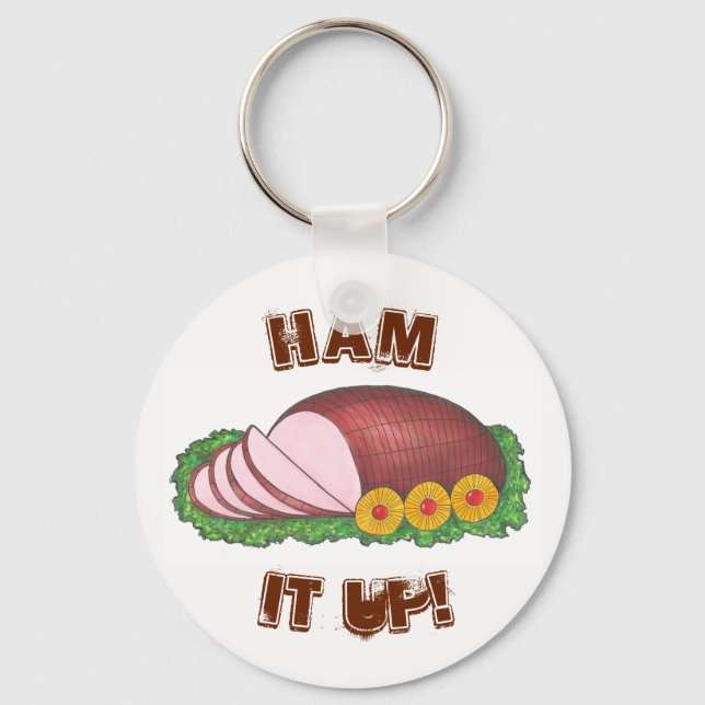 Porte-clés HAM IT UP ! Foodie drôle Noël Noël Noël Noël Noël  (Recto)