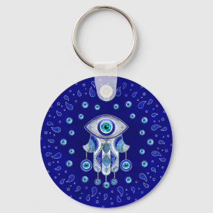 Porte-clés Hamsa Hand-Evil Eye Amulet
