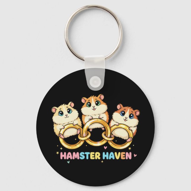 Porte-clés Hamster Haven Cute Ring Design (Recto)
