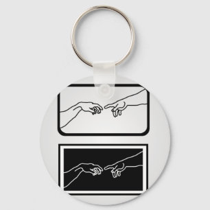 Porte-clés Hands showing the creation of Adam