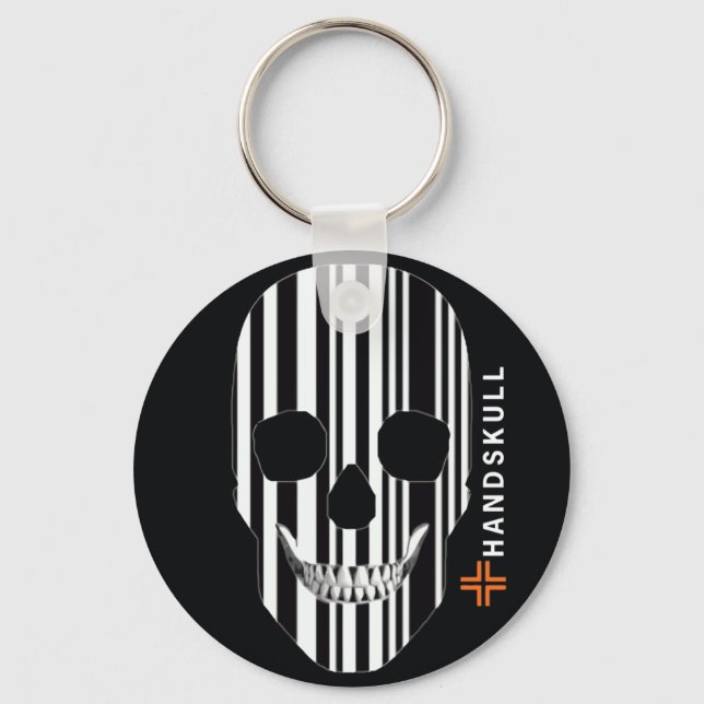 Porte-clés HANDSKULL Codebar, Happy skull, Codebar flag (Recto)