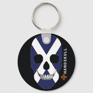Porte-clés HANDSKULL Écosse, Happy skull, drapeau écossais