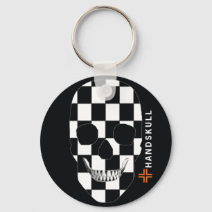 Porte-clés HANDSKULL, Happy skull, Drapeau d'échecs