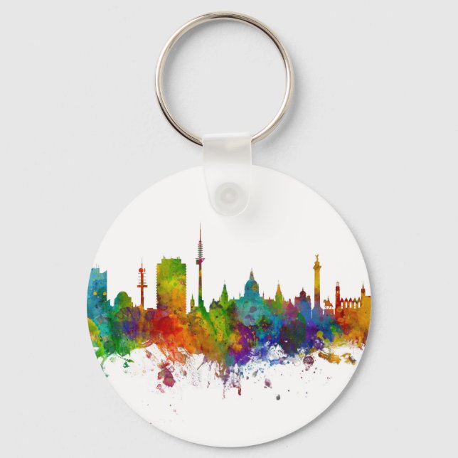 Porte-clés Hanovre Allemagne Skyline (Recto)