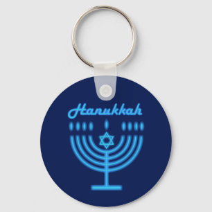 Porte-clés Hanukkiah Happy Hanoukka Jewish Holiday Menorah