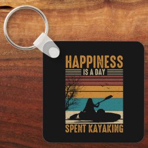 Porte-clés Happiness is a Day Spent Kayaking