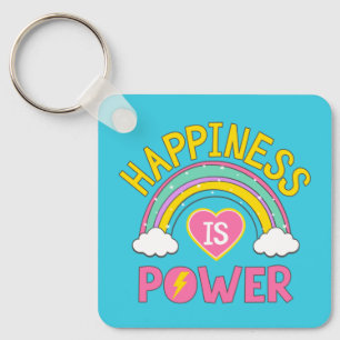 Porte-clés Happiness is Power Rainbow