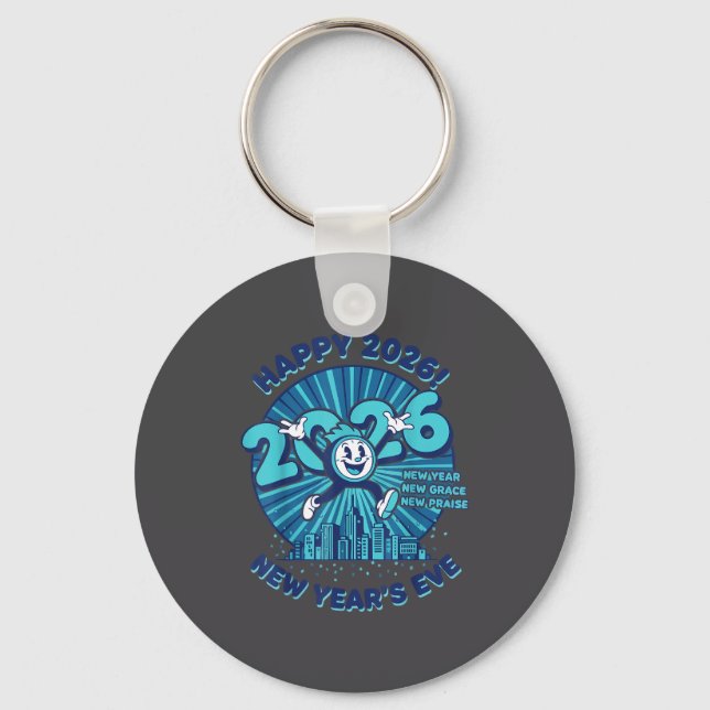 Porte-clés Happy 2026 New Year's Eve Celebration Design  (Recto)