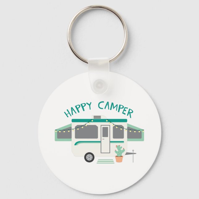 Porte-clés Happy Camper (Recto)