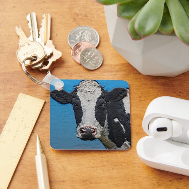 Porte-clés Happy Cow Portrait (Bureau)