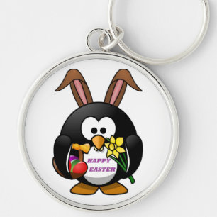 PORTE-CLÉS "HAPPY EASTER" PENGUIN BUNNY