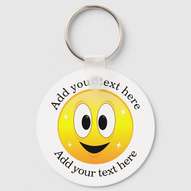 Porte-clés Happy Face Personnalisé (Recto)