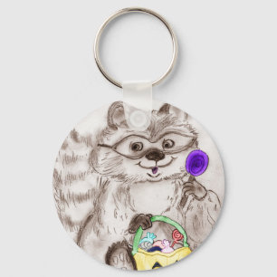 Porte-clés Happy Halloween Costumed Raccoon