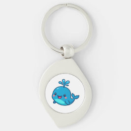 Porte-clés Happy Kawaii Baleine Sticker - mignon ami Océan