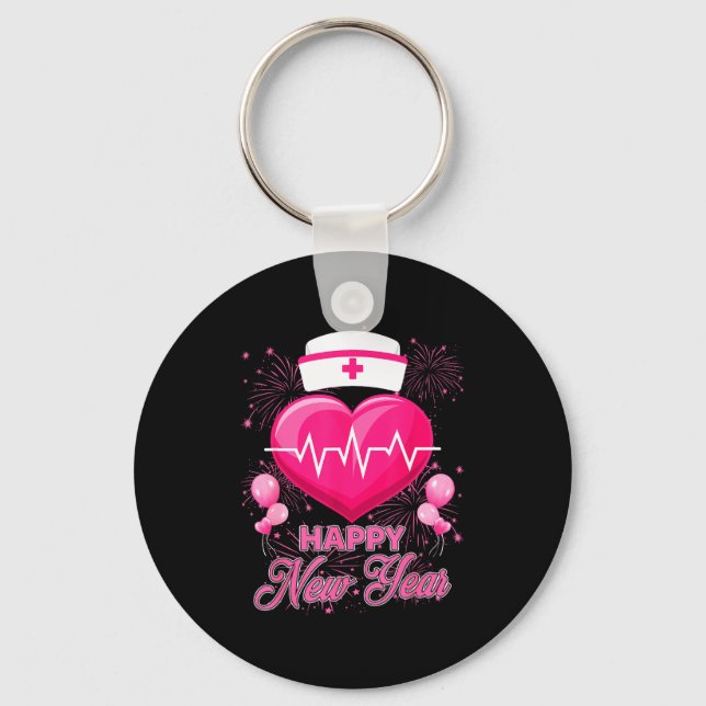 Porte-clés Happy New Year Nurses Heartbeat New Years Eve Part (Recto)