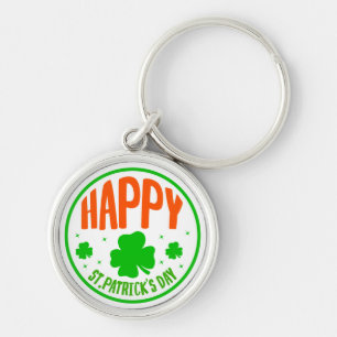 Porte-clés Happy St. Patrick's Day Circle Design-63501