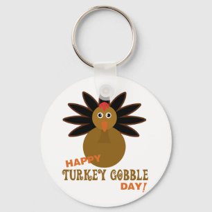 Porte-clés Happy Turkey Gobble Day Thanksgiving