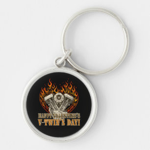 Porte-clés Happy V-Twin's Day, Anti Valentine, Chopper Lovers