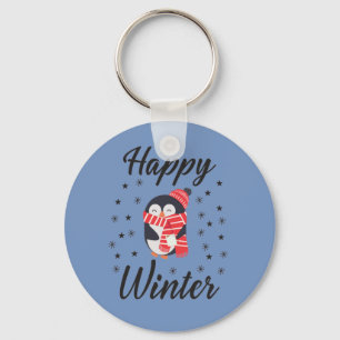 Porte-clés Happy Winter, mignon Penguin