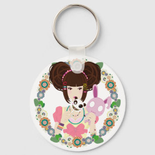 Porte-clés Harajuku Girl Yuriko - bordé