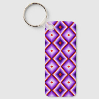 Porte-clés Harlequin Jester Purple Checkered Pattern