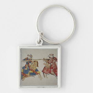 Porte-clés Harley 4205 f.366 chevaliers joutants, c.1445