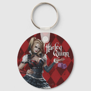 Porte-clés Harley Quinn With Fuzzy Dice