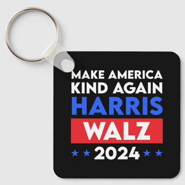 Porte-clés Harris Walz 2024 Rendre l'Amérique (Recto)
