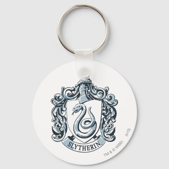 Porte-clés Harry Potter | Slytherin Crest - Bleu glacé (Recto)