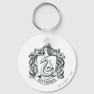 Porte-clés Harry Potter Slytherin Crest - noir et blanc